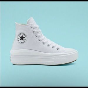 Converse White Chuck Taylor platform Size 5